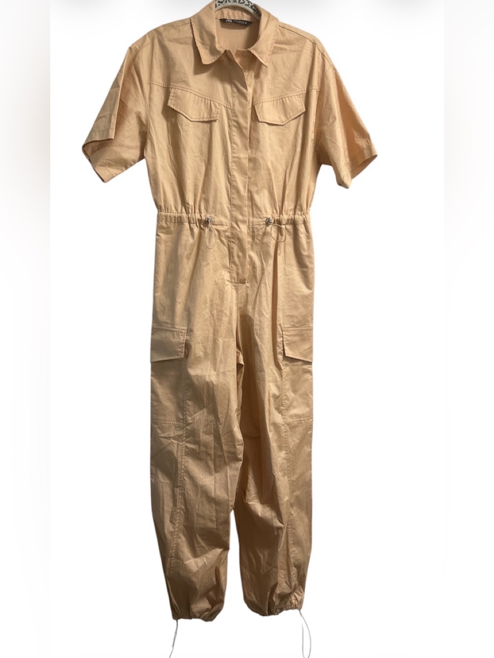 Zara Gabardine Utility Jumpsuit Size S “Like New” - Picture 2 of 6